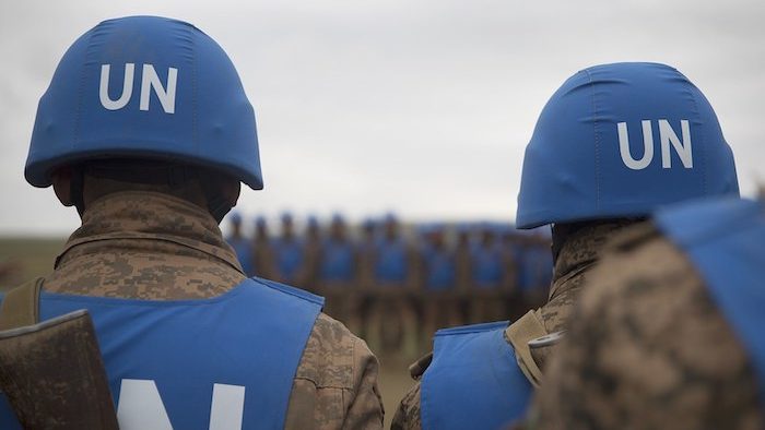 Members of the Mongolian Armed Forces observe a demonstration of mine May 25 during the minefield self-extraction training portion of Khaan Quest 2016 at Five Hills Training Area near Ulaanbaatar, Mongolia. The training provided MAF members with the skills to safely identify and mark potential threats in a minefield. Khaan Quest 2016 is an annual, multinational peacekeeping operations exercise hosted by the Mongolian Armed Forces, co-sponsored by U.S. Pacific Command, and supported by U.S. Army Pacific and U.S. Marine Corps Forces, Pacific. Khaan Quest, in its 14th iteration, is the capstone exercise for this year’s Global Peace Operations Initiative program. The exercise focuses on training activities to enhance international interoperability, develop peacekeeping capabilities, build to mil-to-mil relationships, and enhance military readiness. (U.S. Marine Corps Photo by Cpl. Janessa K. Pon)