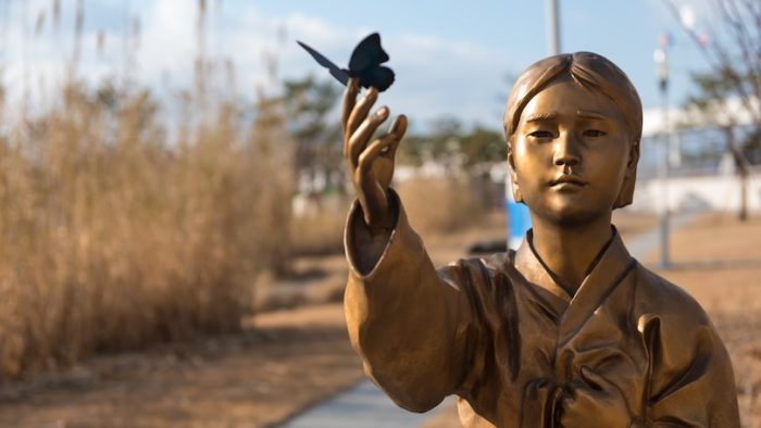 Gwangju, Gwangju Jeollamando/South Korea- 01 02 2019: Comfort Women Statue