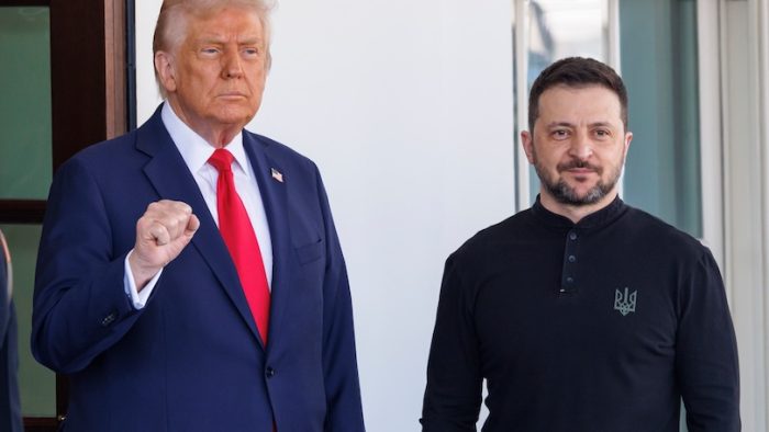 WASHINGTON – Feb. 28, 2025: President Donald Trump welcomes Ukrainian President Volodymyr Zelenskyy to the White House to sign a deal granting the US access to Ukraine's rare minerals.