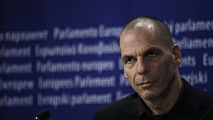 Greece’s former finance minister Yanis Varoufakis , with German MEP Fabio De Masi (GUE/NGL) hold press conference to announce filing a vital Freedom of Information request to the ECB in Brussels, Belgium on Mar. 8, 2017 / Συνέντευξη τύπου του πρώην υπουργού Οικονομικών Γιάνης Βαρουφάκης με τον Γερμανό ευρωβουλευτή Fabio De Masi (GUE / NGL) όπου ανακοίνωσαν την υποβολή αίτησης Ελεύθερης Πρόσβασης σε Πληροφόρηση προς την Ευρωπαϊκή Κεντρική Τράπεζα στις Βρυξελλες στις 8 Μαρτίου, 2017.