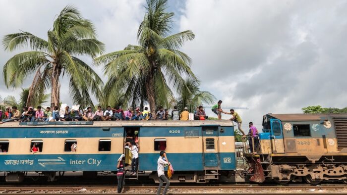Dhaka, Bangladesh - July 1, 2016 : Dhaka Rail station during rush hour in dhaka, bangladesh