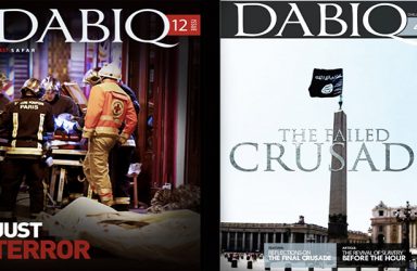 Two covers from Dabiq Magazine