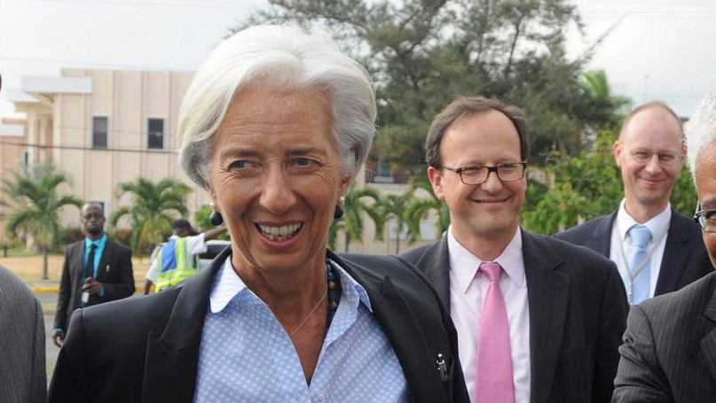 Christine Lagarde visits Jamaica in 2014. Image by the IMF